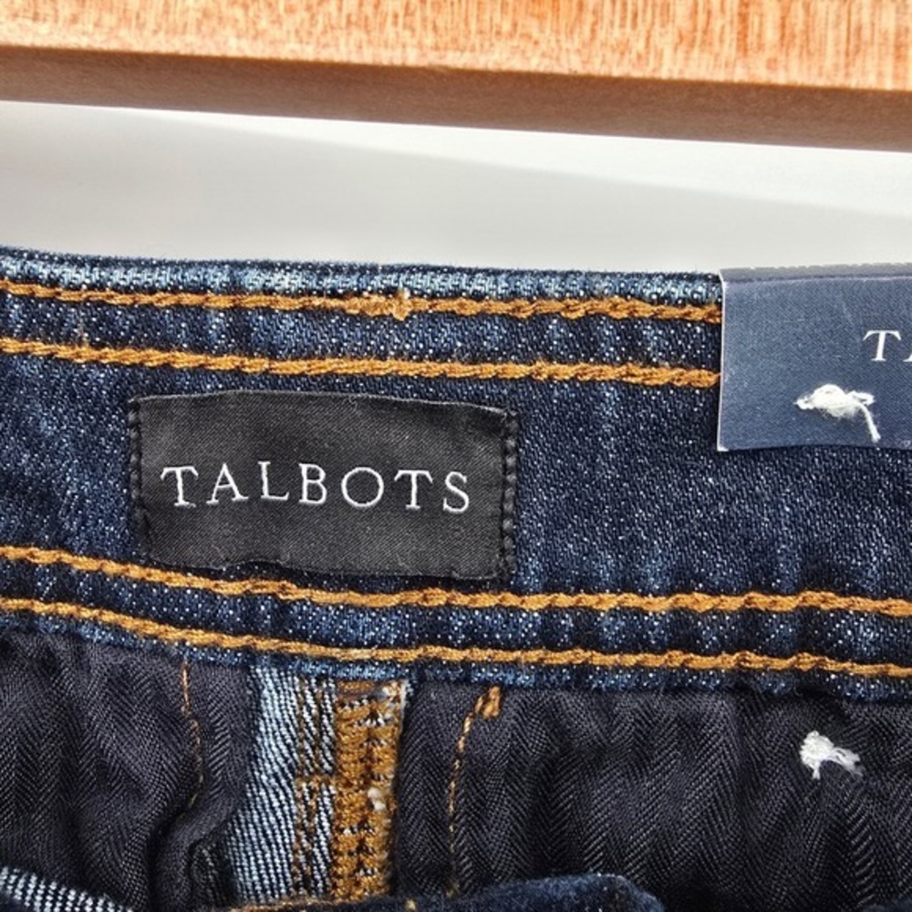 NEW Talbots Flare Jeans High Waist Dark Wash Denim Front Pockets Size‎ 2 - Picture 6 of 11